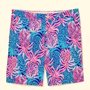 Lilly Pulitzer Men’s Shorts Beaumont Stretch Borealis Blue, size 38